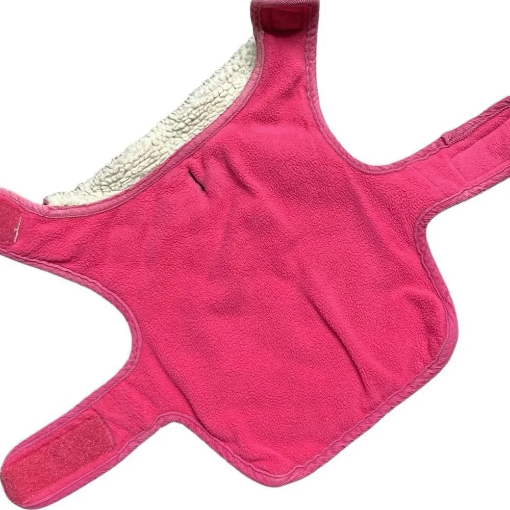 PUP CREW Fleece Lined Pink Quilted Dog Jacket